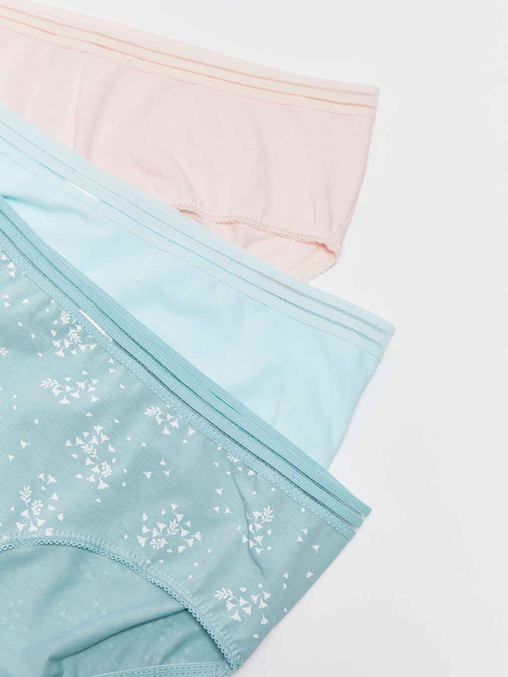 Mavi Desenli Hipster Külot 3'lü Paket-2