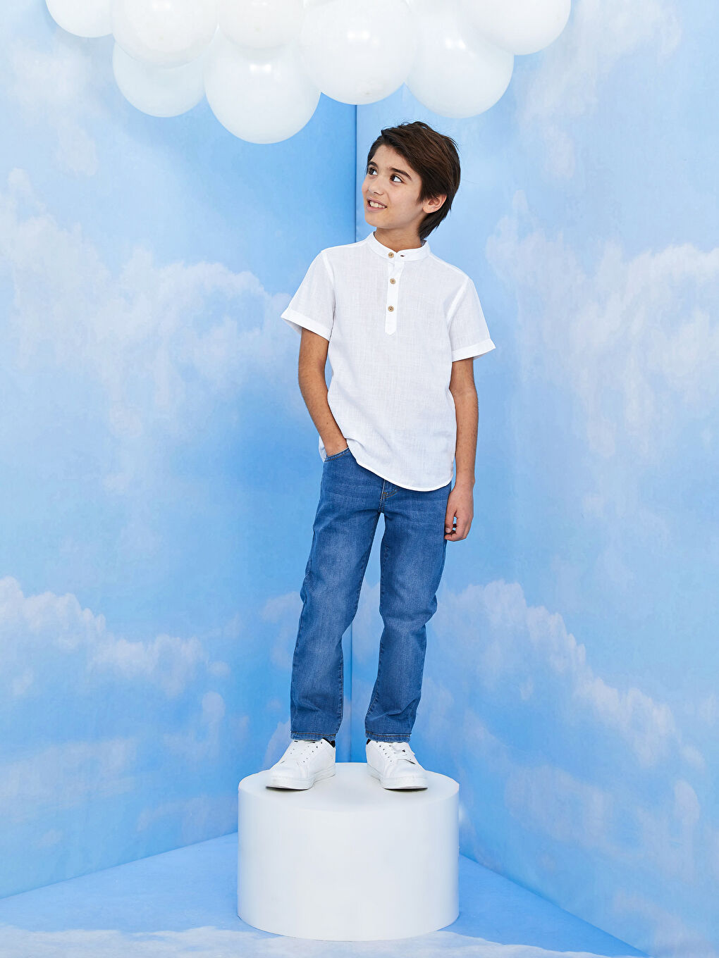Adjustable Elastic Waist Boys' Jeans-2