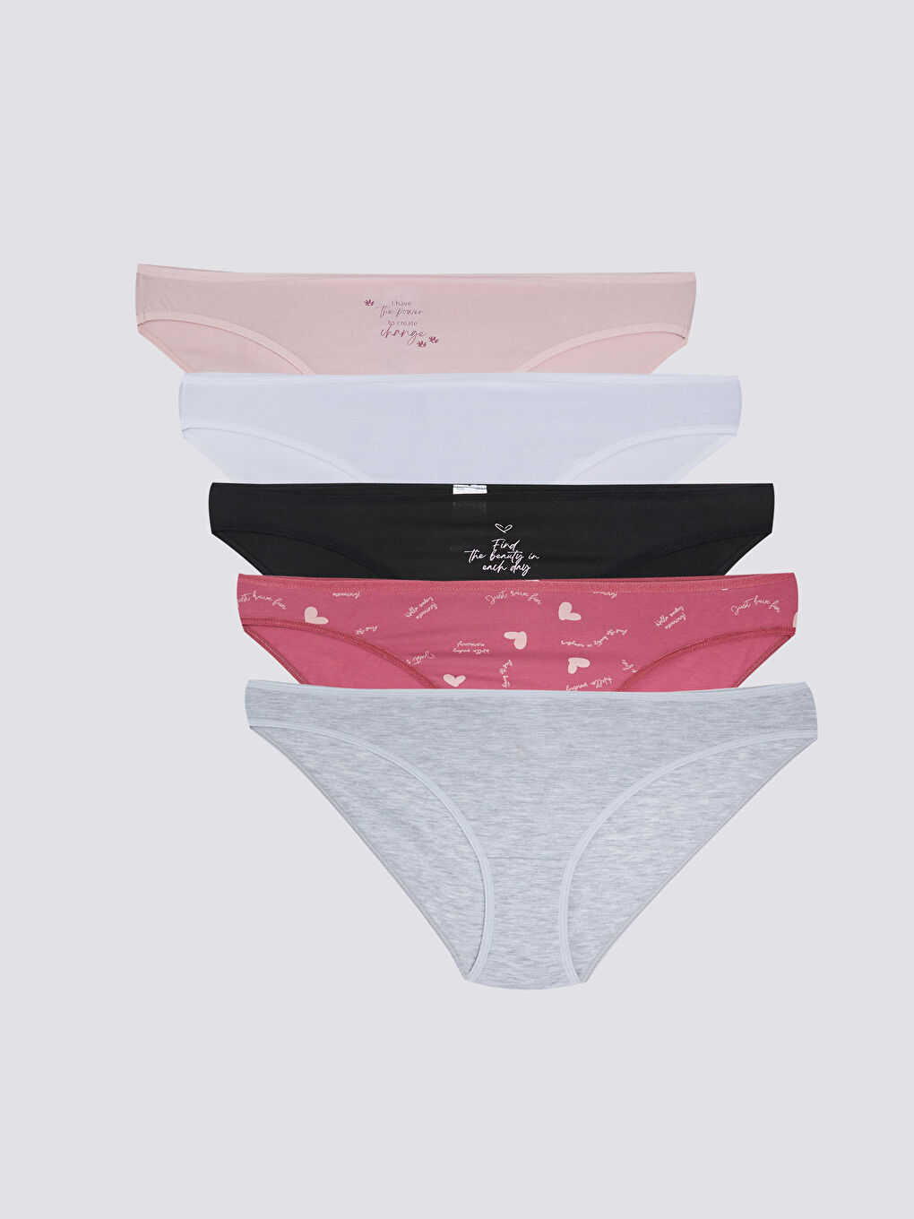 Printed Bikini Briefs 5-Pack -S35222Z8-QWK