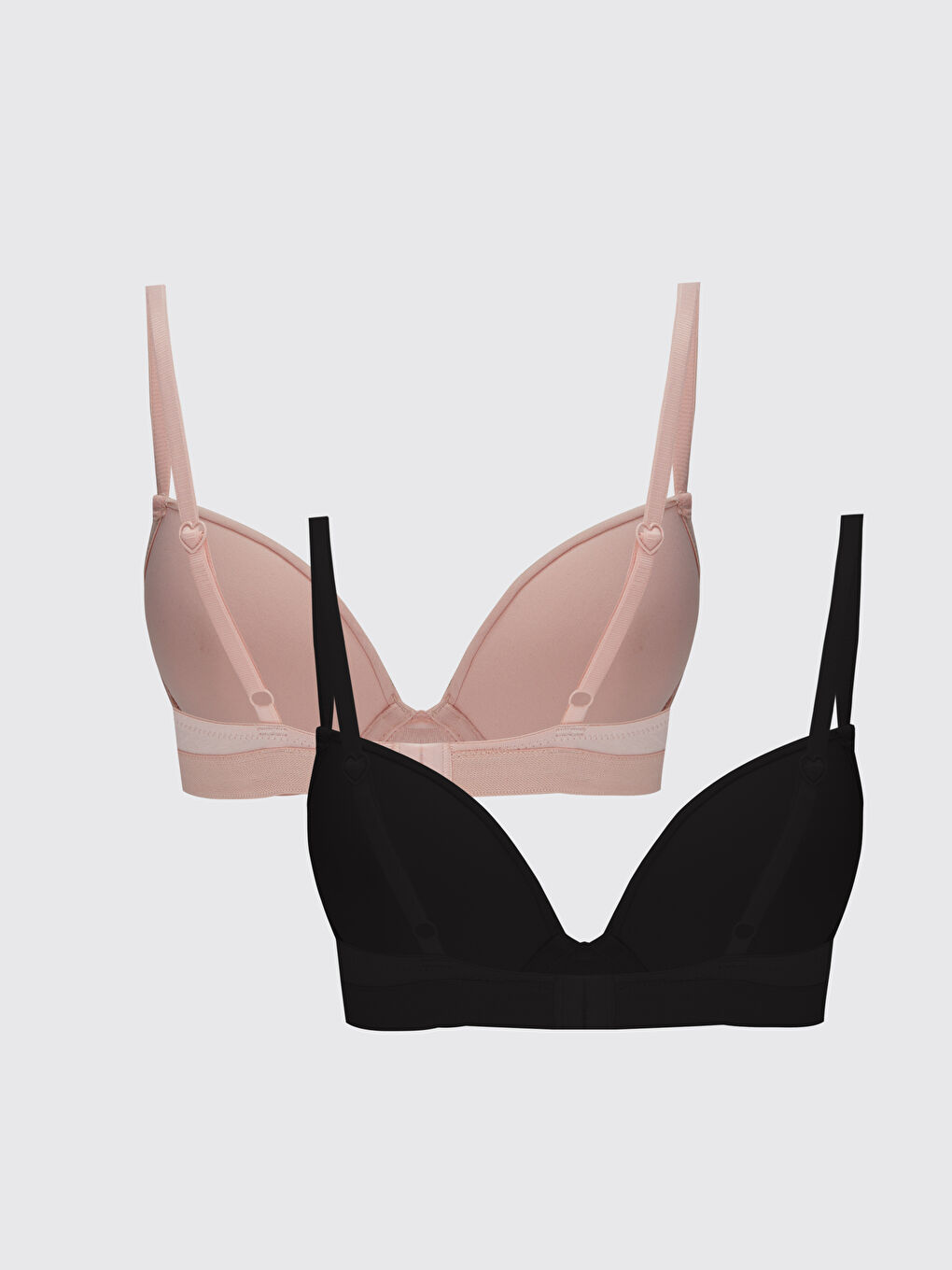 LCW Young Soutien-gorge plongeant câblé non rembourré uni chute premier lot de 2 -S35225Z8-QWK