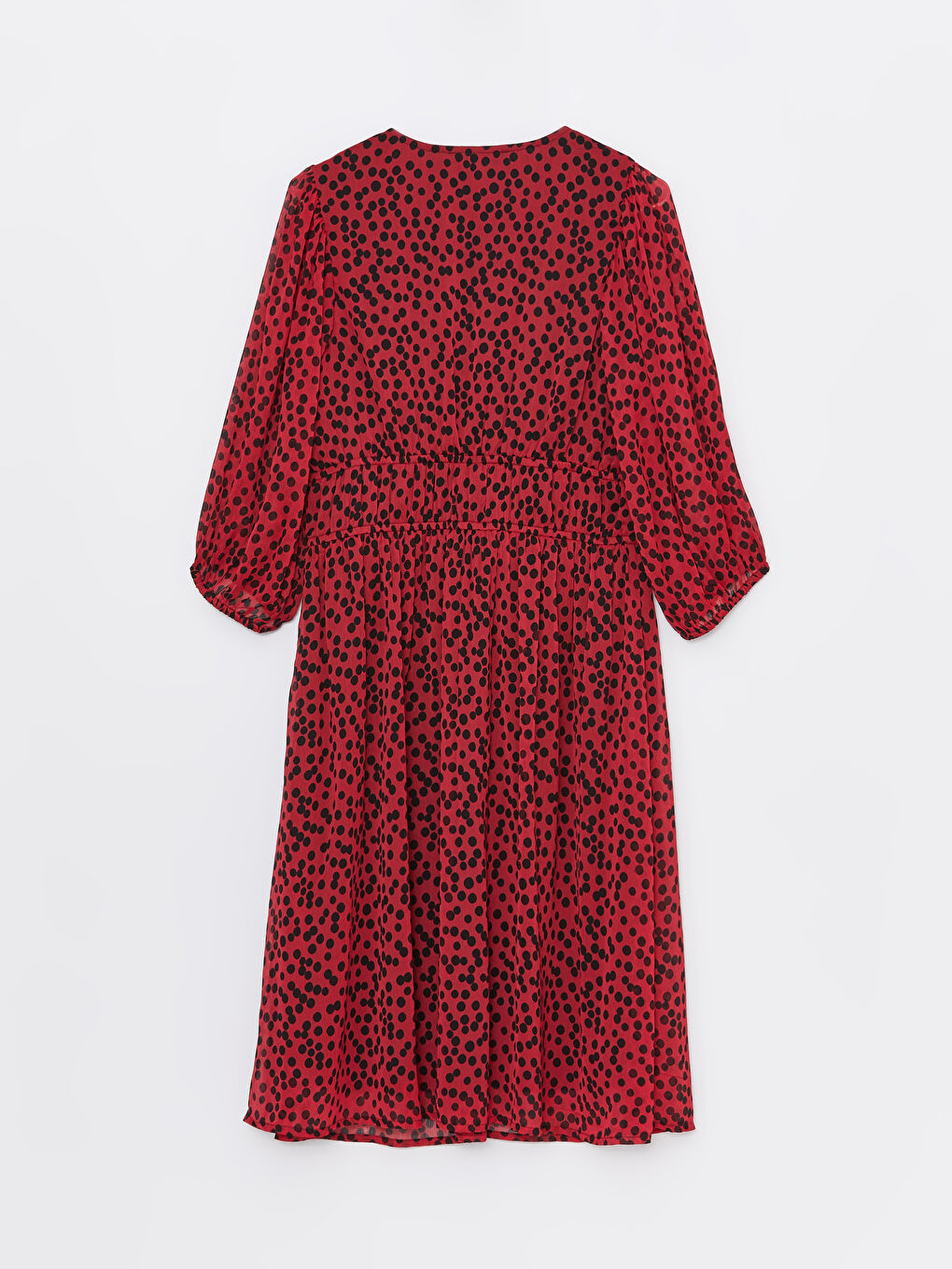 V-Neck Patterned Women's Dress-6