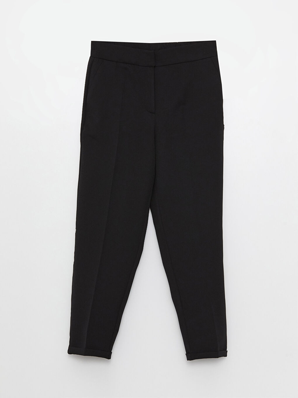 Women's Carrot Fit Plain Trousers-6
