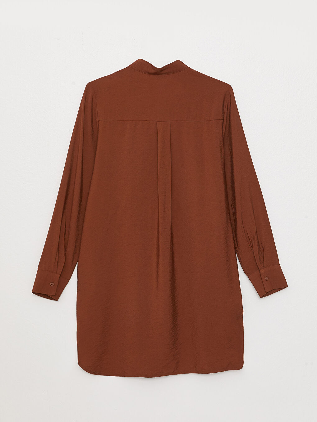 Funnel Neck Plain Long Sleeve Women's Tunic-6