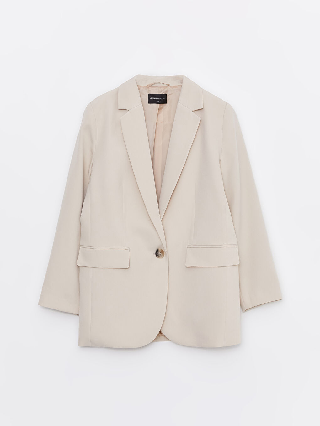 LCWAIKIKI Classic Plain Long Sleeve Crepe Women's Jacket -S35272Z8-G5M