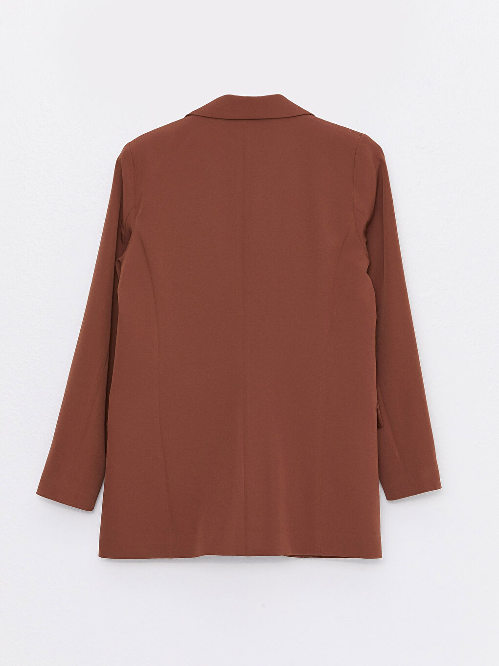 Veste Unie à Manches Longues en Crêpe pour Femmes-6