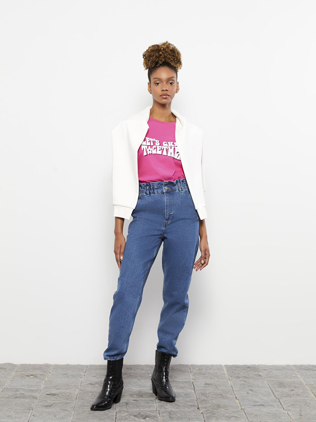 High Waist Slouchy Women's Jeans -S35303Z8-507