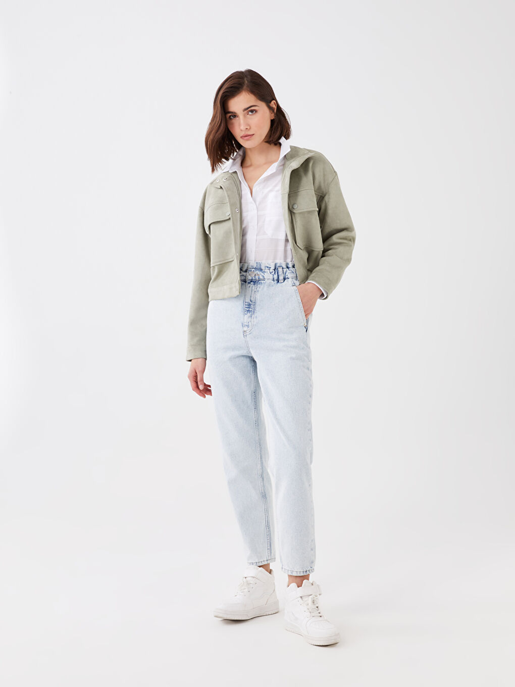 LCW Jeans Indigo Yüksek Bel Slouchy Kadın Jean Pantolon - 1