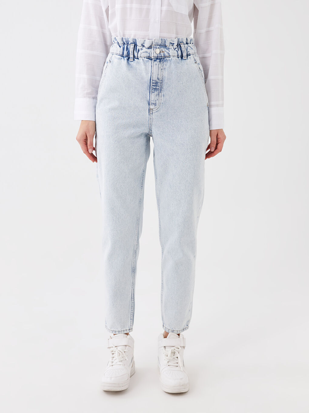 LCW Jeans Indigo Yüksek Bel Slouchy Kadın Jean Pantolon - 3