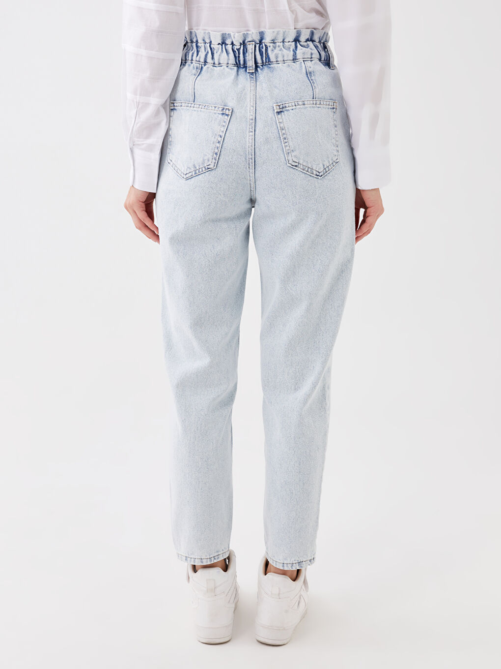 LCW Jeans Indigo Yüksek Bel Slouchy Kadın Jean Pantolon - 4