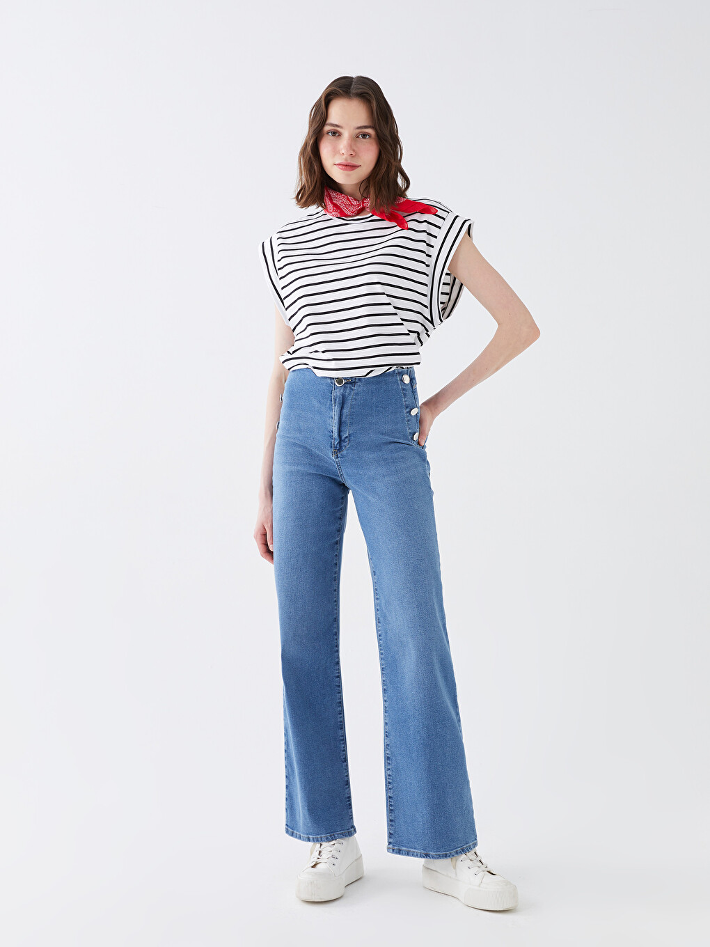 High Waisted Wideleg Women's Jeans