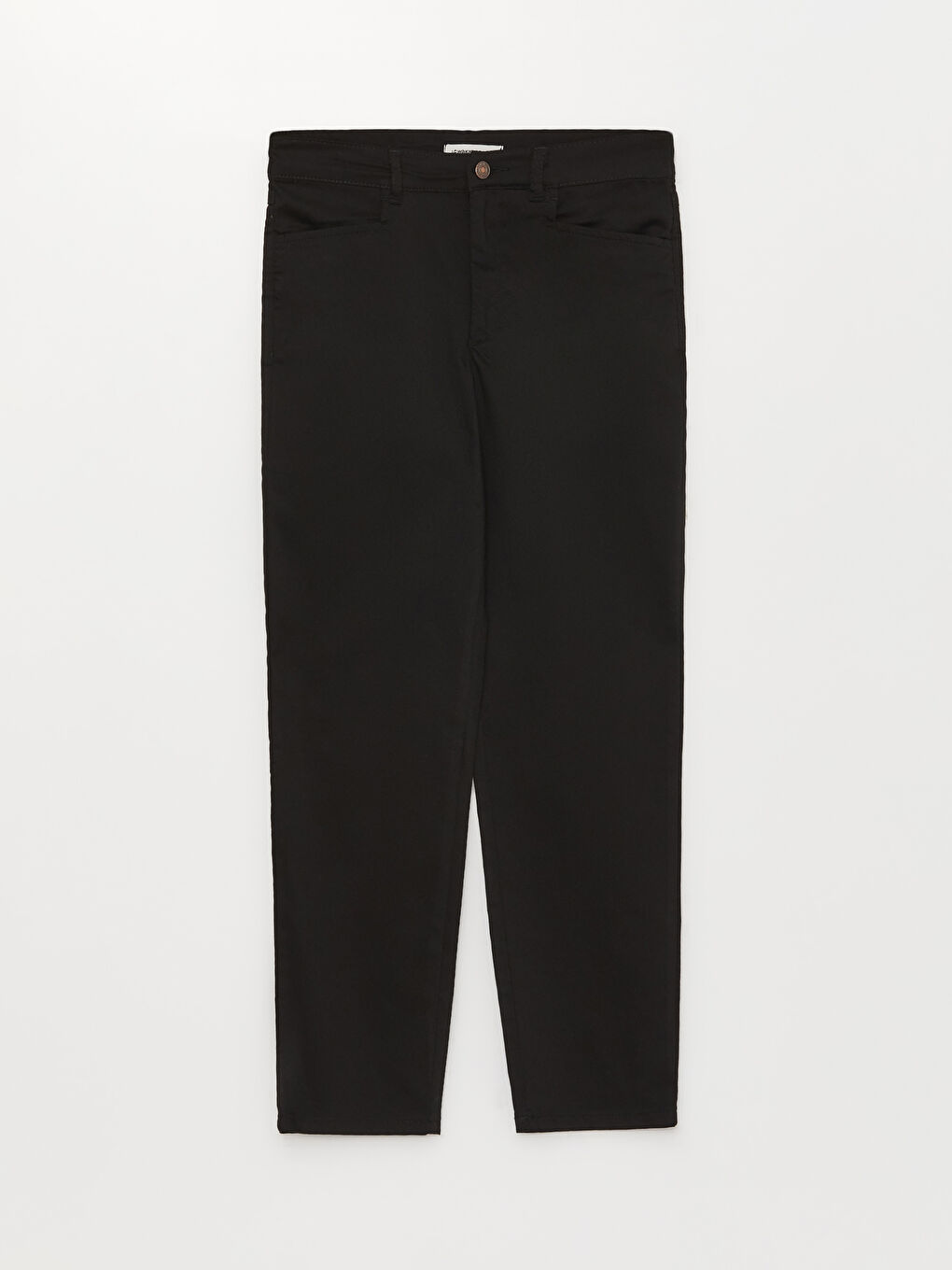 Siyah Kadın Dar Kalıp Gabardin Pantolon-4