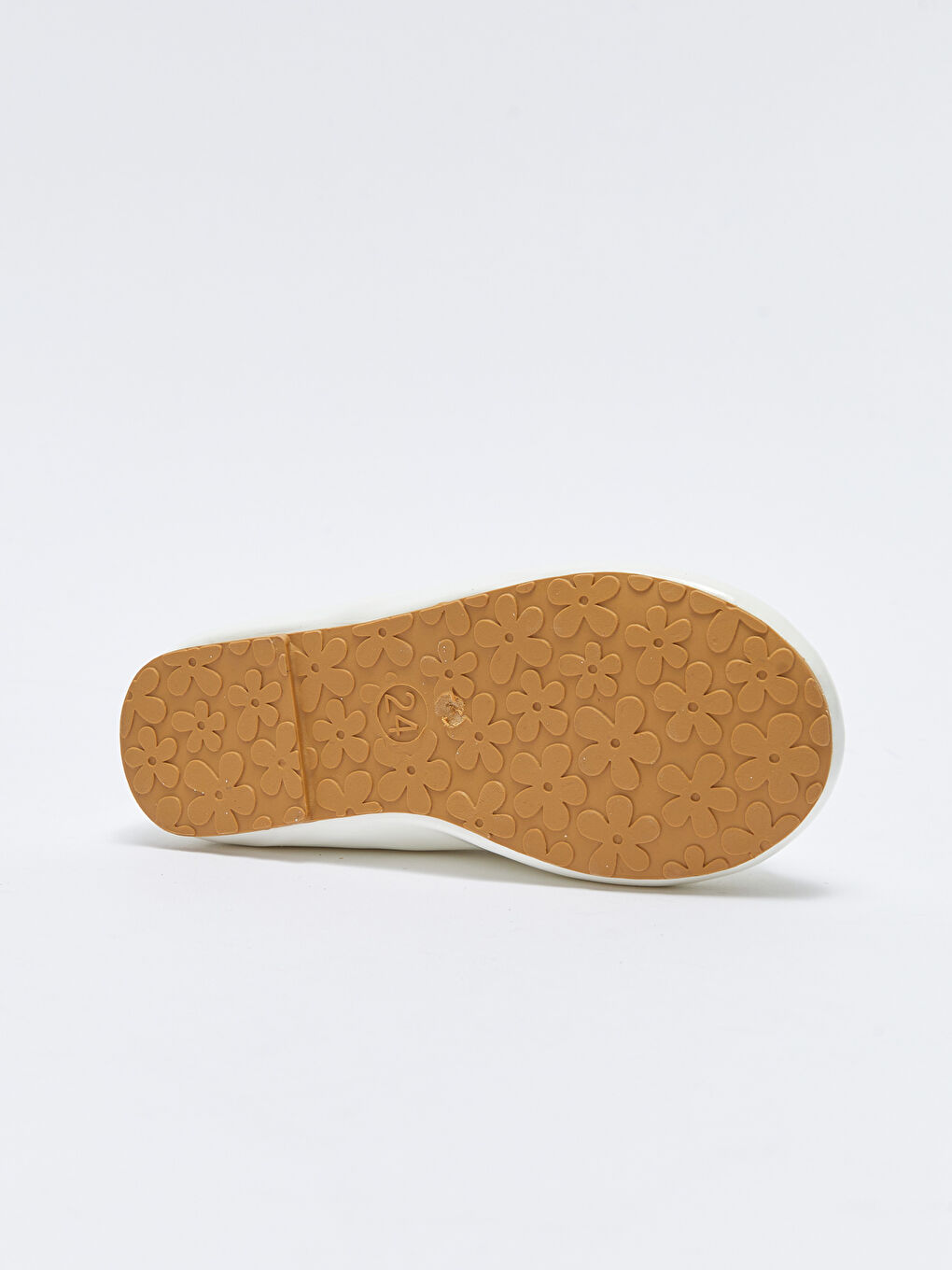 Beyaz Deri Görünümlü Fiyonk Detaylı Kız Çocuk Babet-3