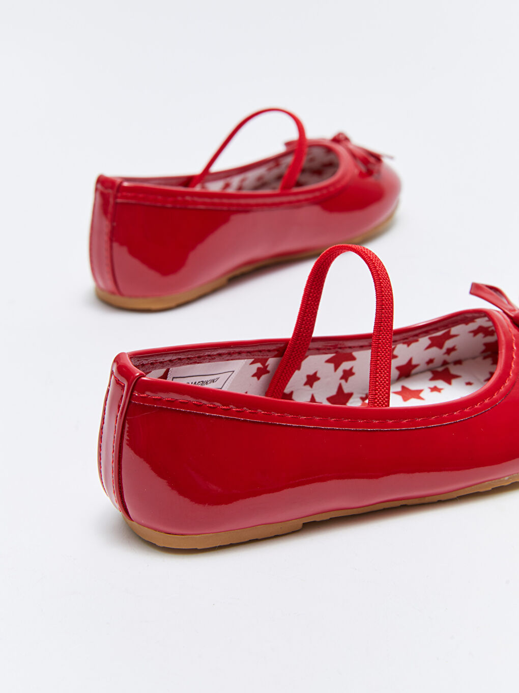 Balerini pentru Fete cu Aspect de Piele și Detaliu Fundă-4