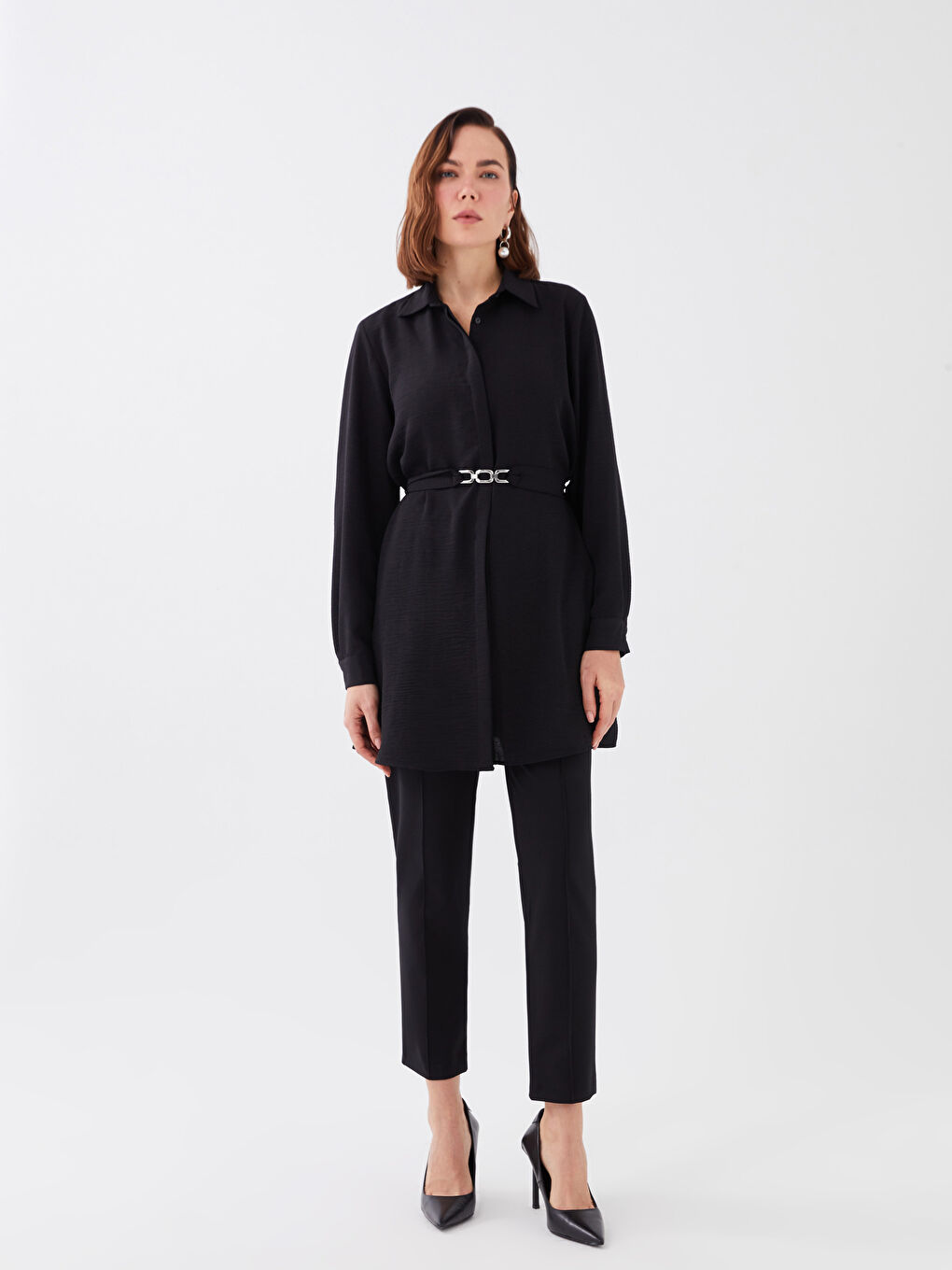 بنطلون نسائي بقصة رفيعة على شكل جزرة-1