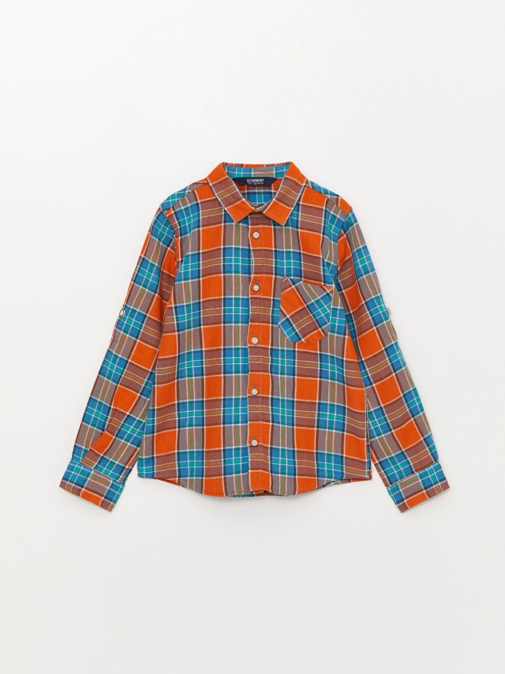 Клетчатая фланелевая рубашка для мальчиков