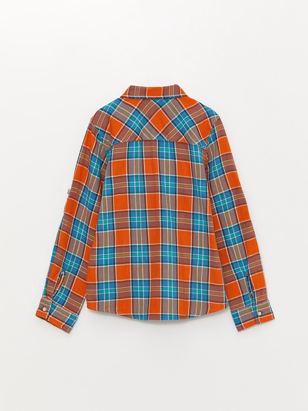 Клетчатая фланелевая рубашка для мальчиков-1