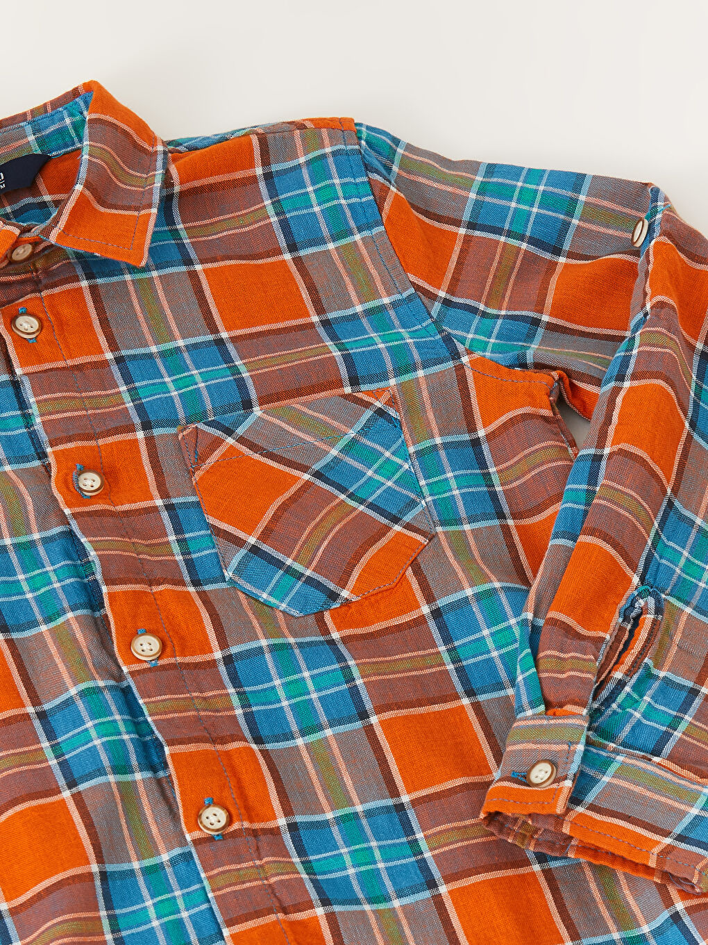 Клетчатая фланелевая рубашка для мальчиков-3