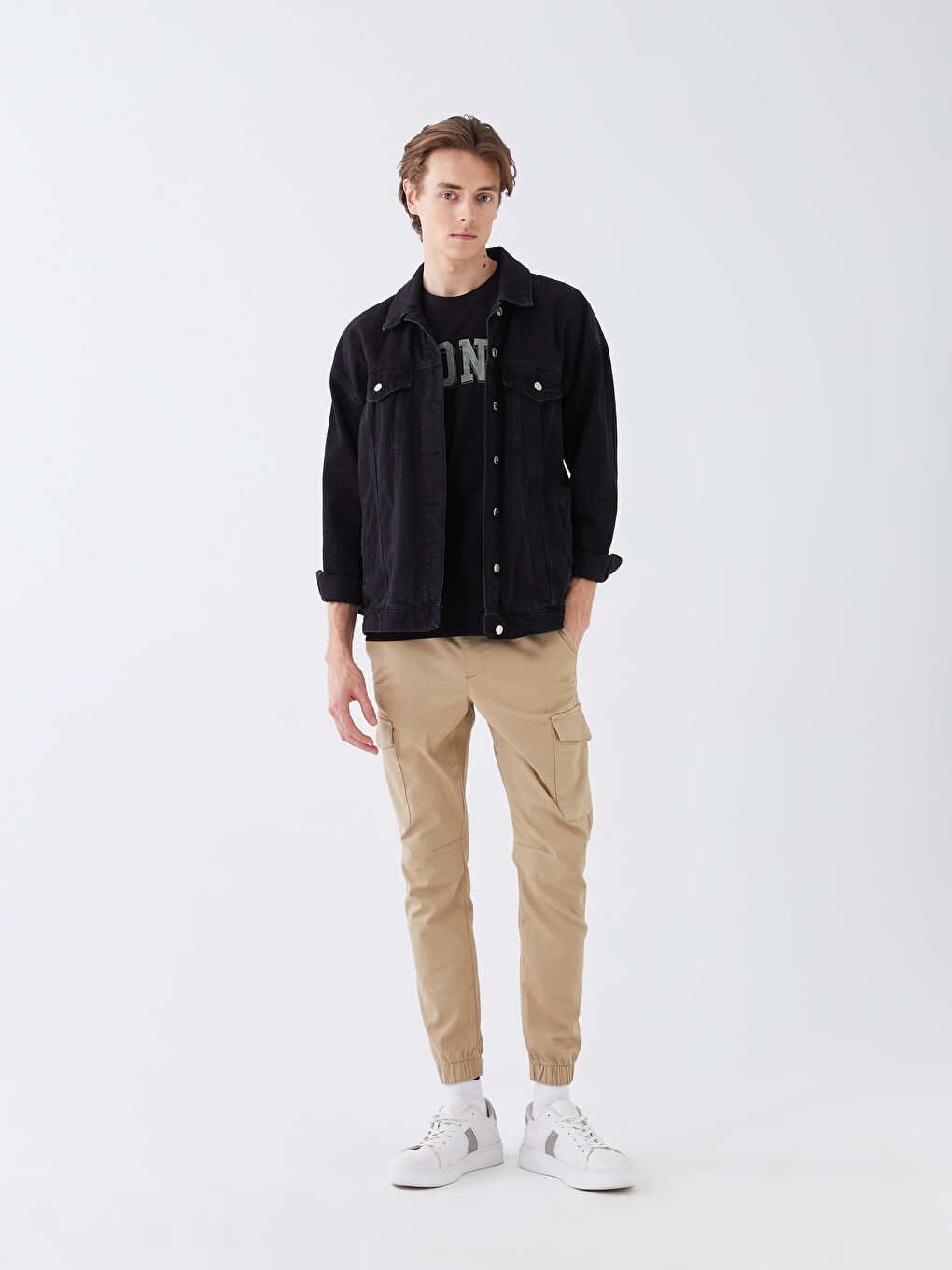 Pantaloni Cargo Slim Fit pentru Bărbați-1