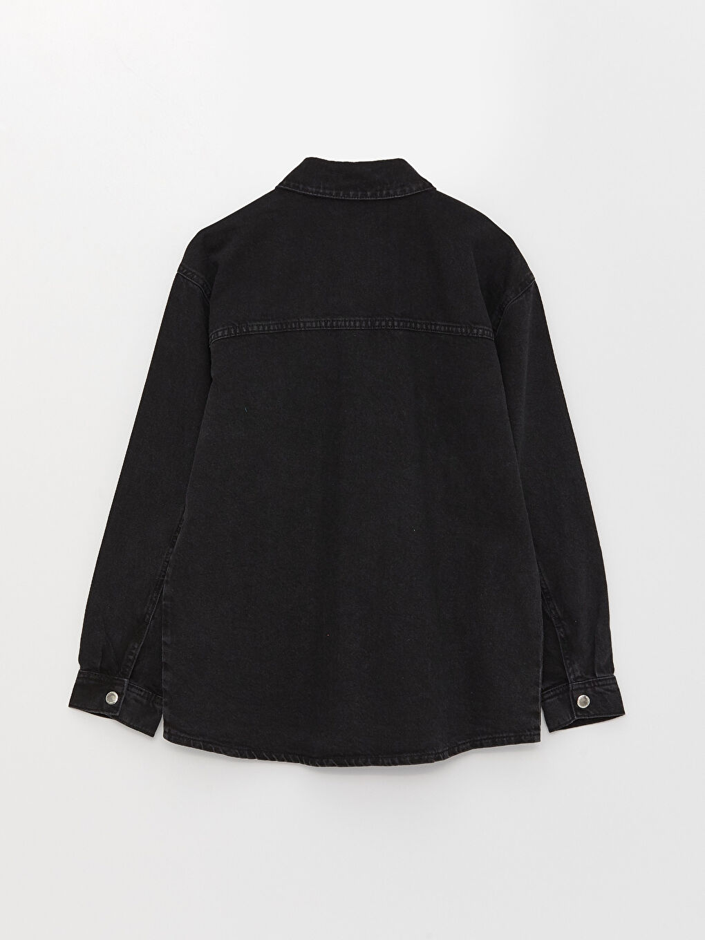 Жағалы мойын әйелдерге арналған деним джинс күртеше-5