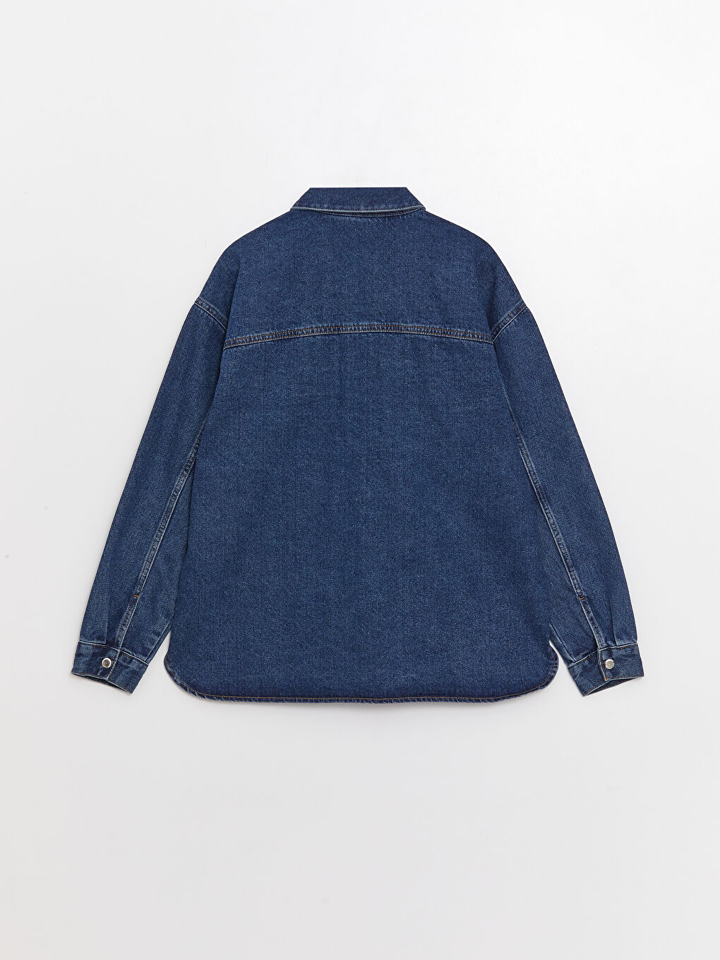 Geacă Cămașă Supradimensionată din Denim pentru Femei-6