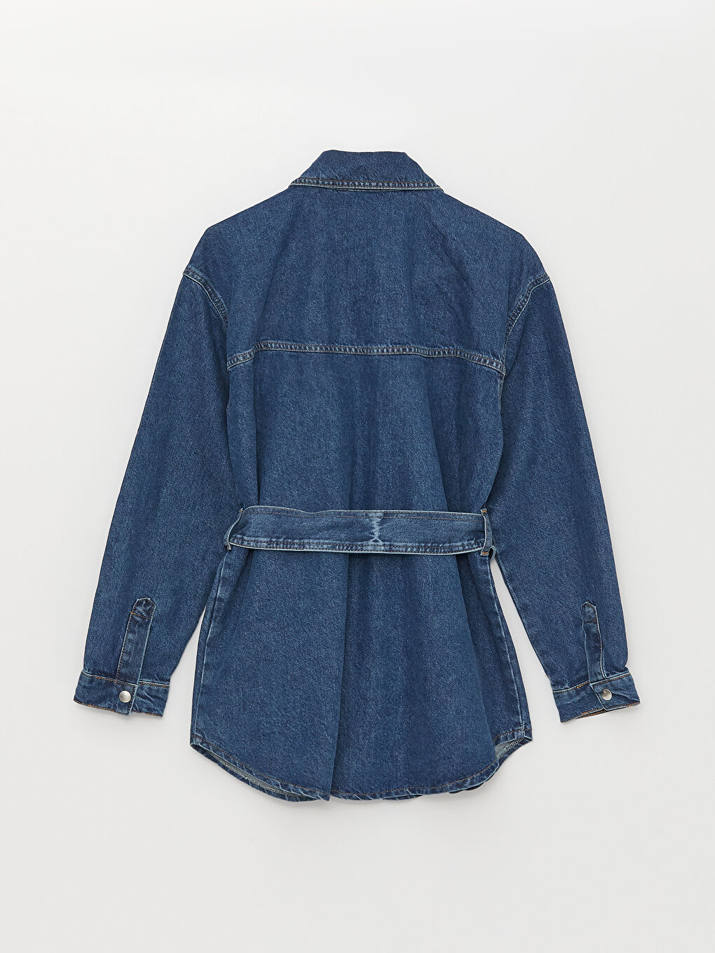 LCW Vision Shirt Collar Oversize Women's Denim Jacket -S35400Z8-507