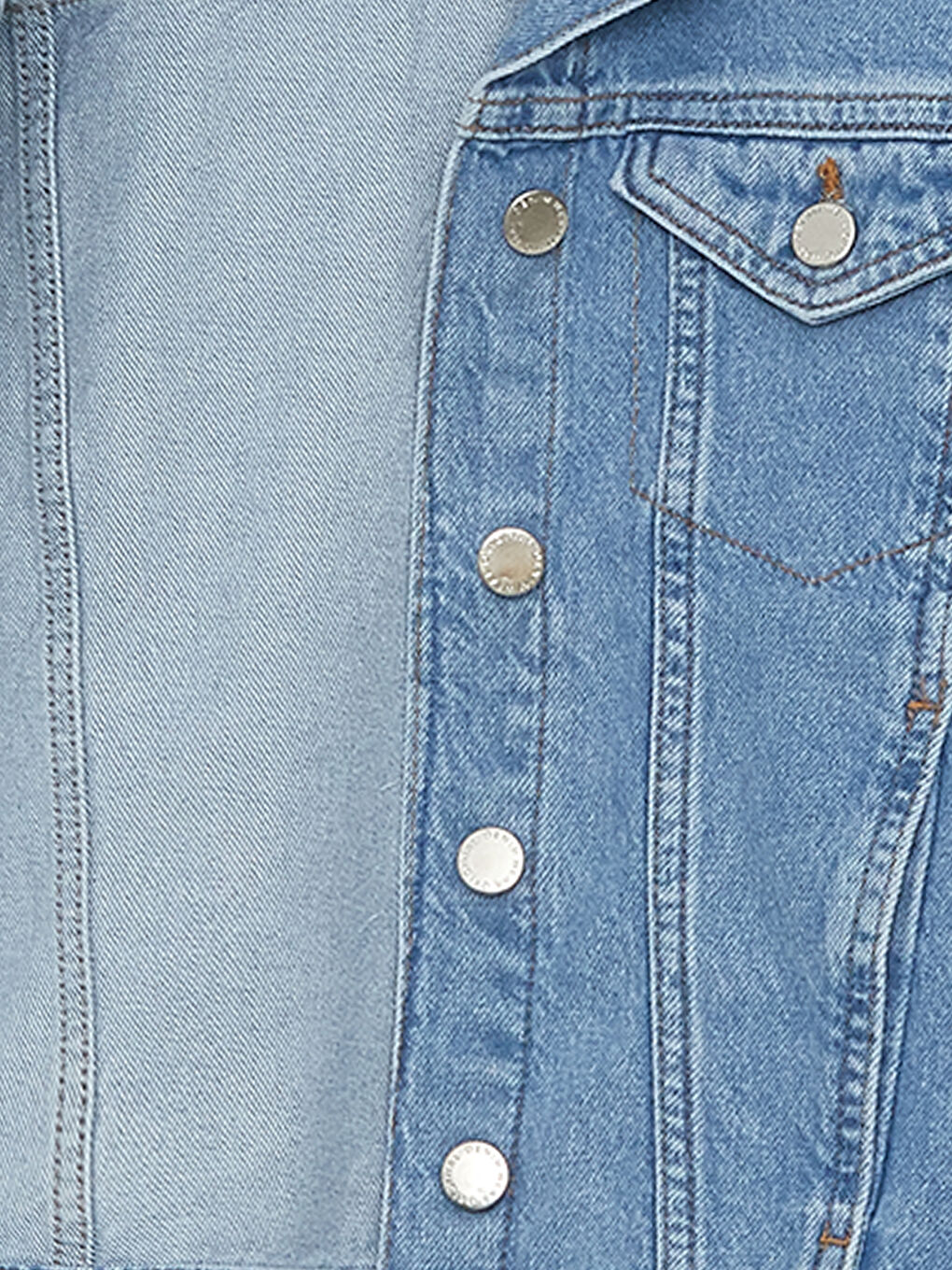 Collared Neck Women's Denim Jacket-6