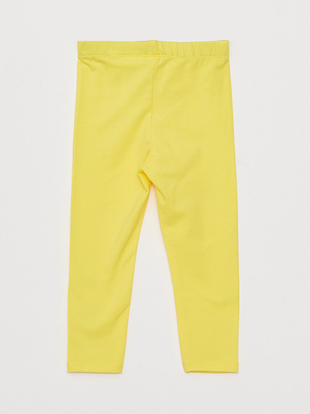 Sarı Beli Lastikli Baskılı Kız Bebek Tayt-1