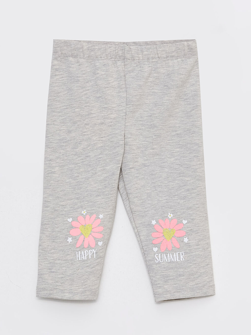 Elasticated Waist Printed Baby Girls' Leggings