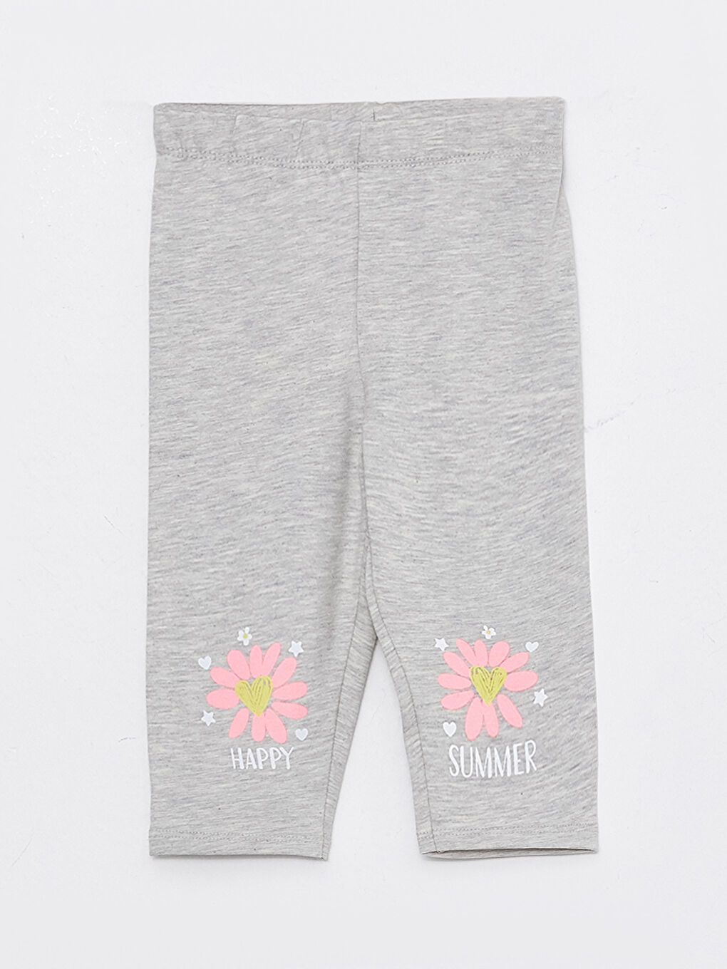 Elasticated Waist Printed Baby Girls' Leggings-1