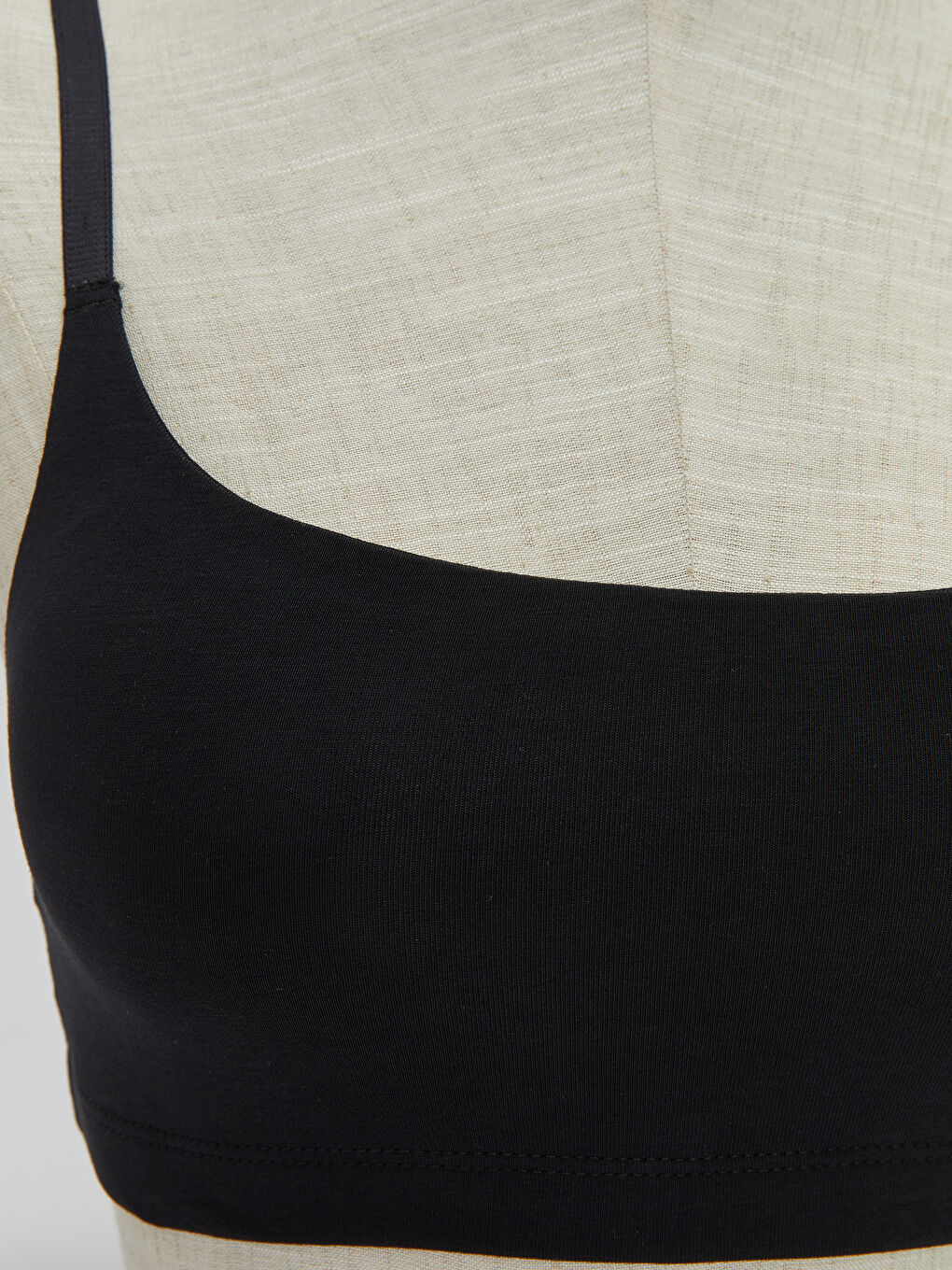 Сымы жоқ төсемі бар өрнексіз бюстье топ-2