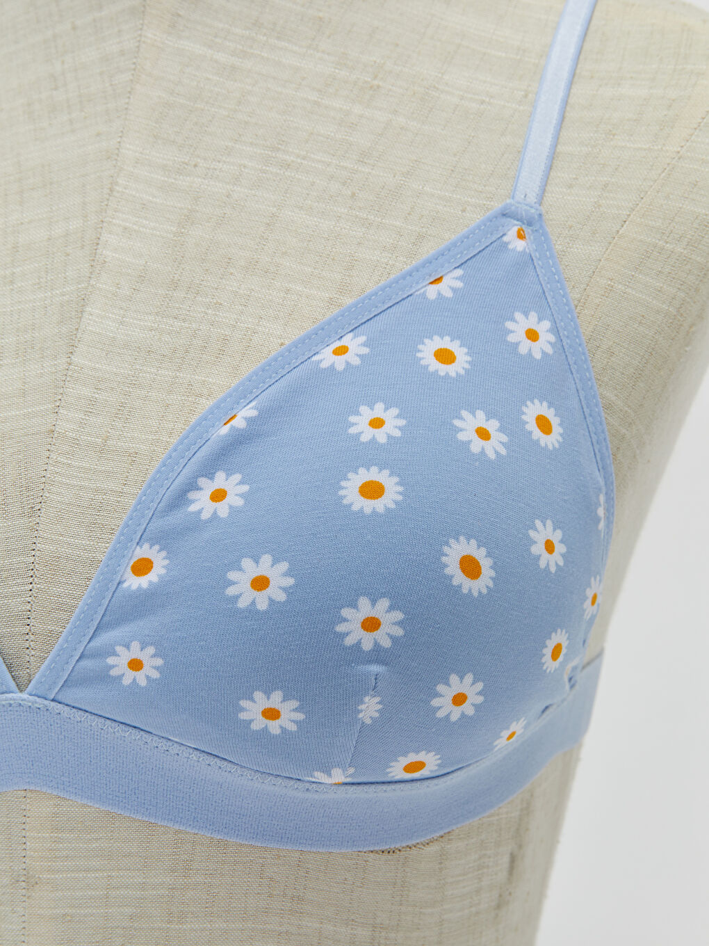 Printed Adjustable Strap Bra-2