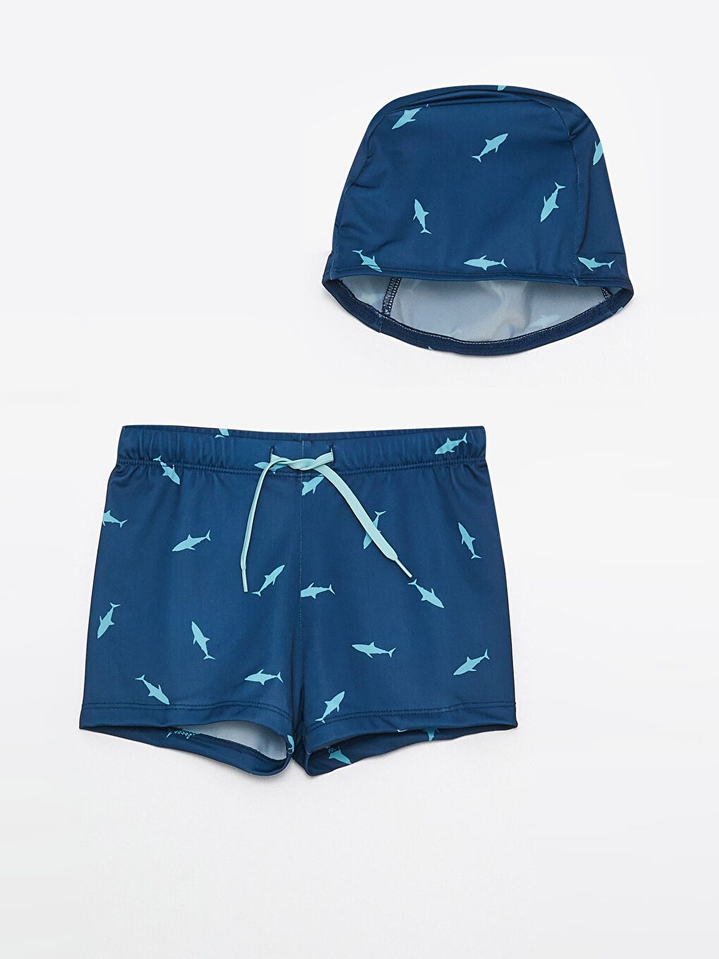 Boy's Swim Shorts and Bonnet with Printed Elastic Waist -S35457Z4-LSJ