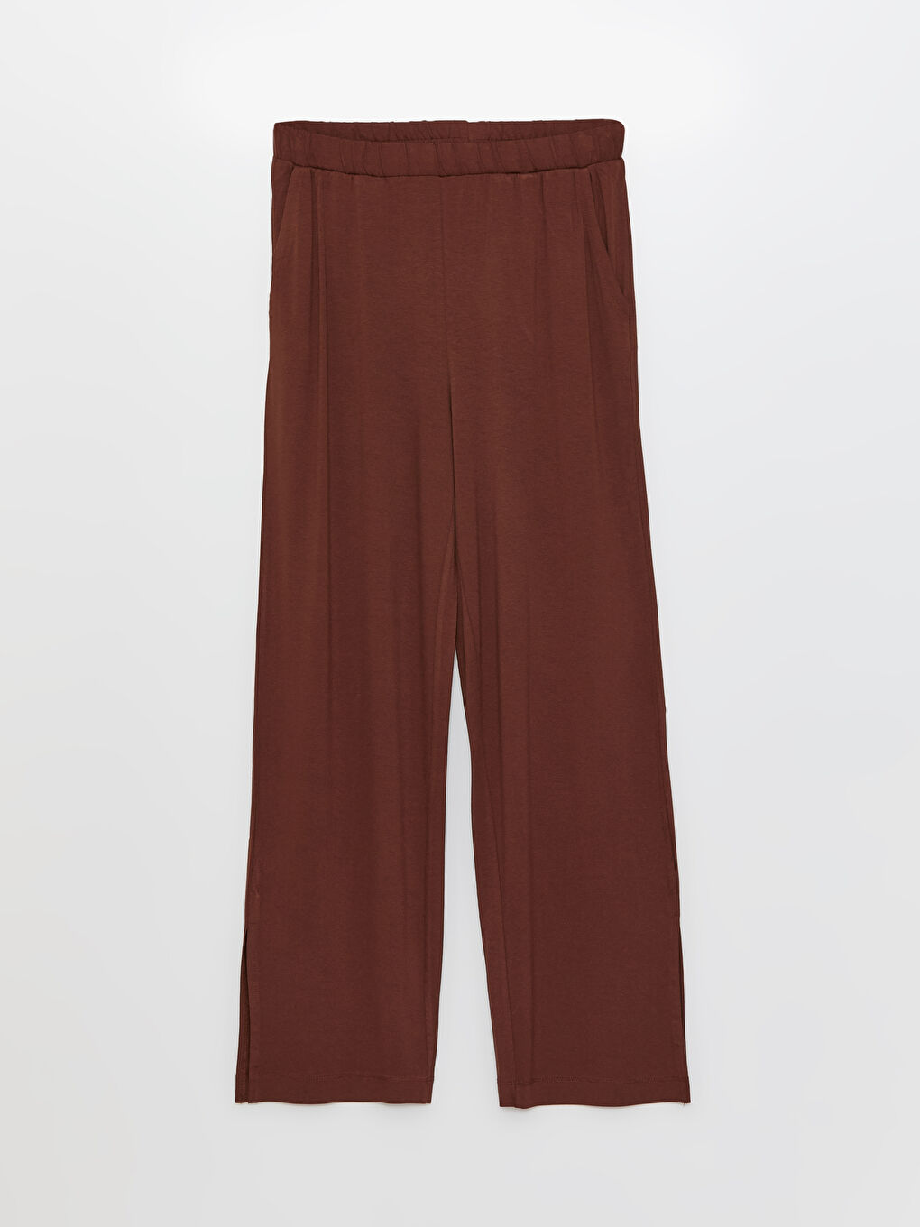 Ensemble de Pyjama à Col de Chemise Uni à Manches Longues pour Femmes-8