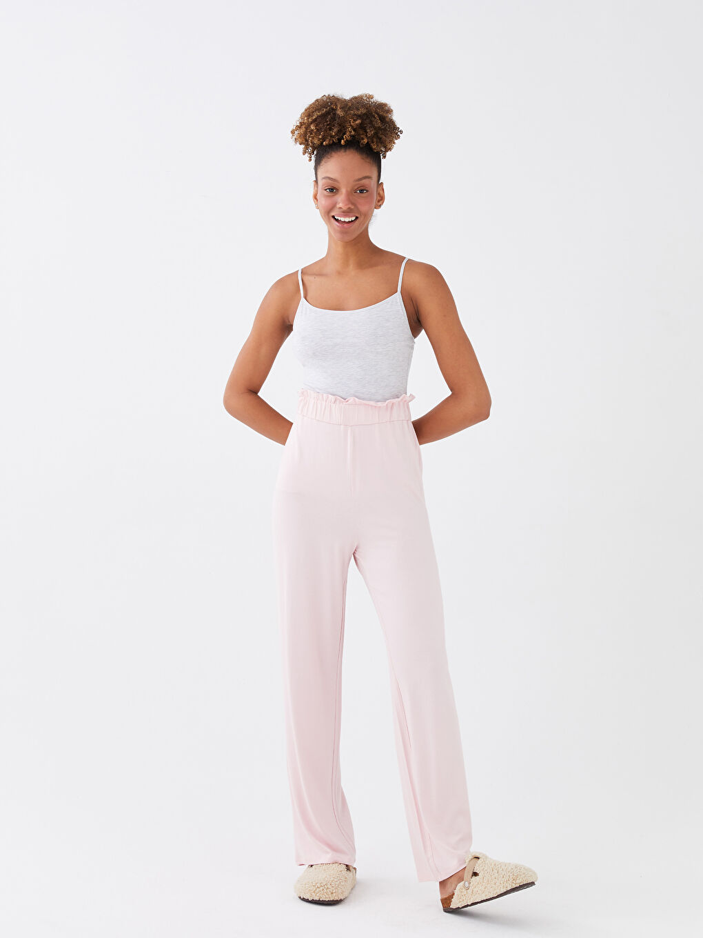LCW DREAM Pembe Kadın Beli Lastikli Düz  Pijama Altı