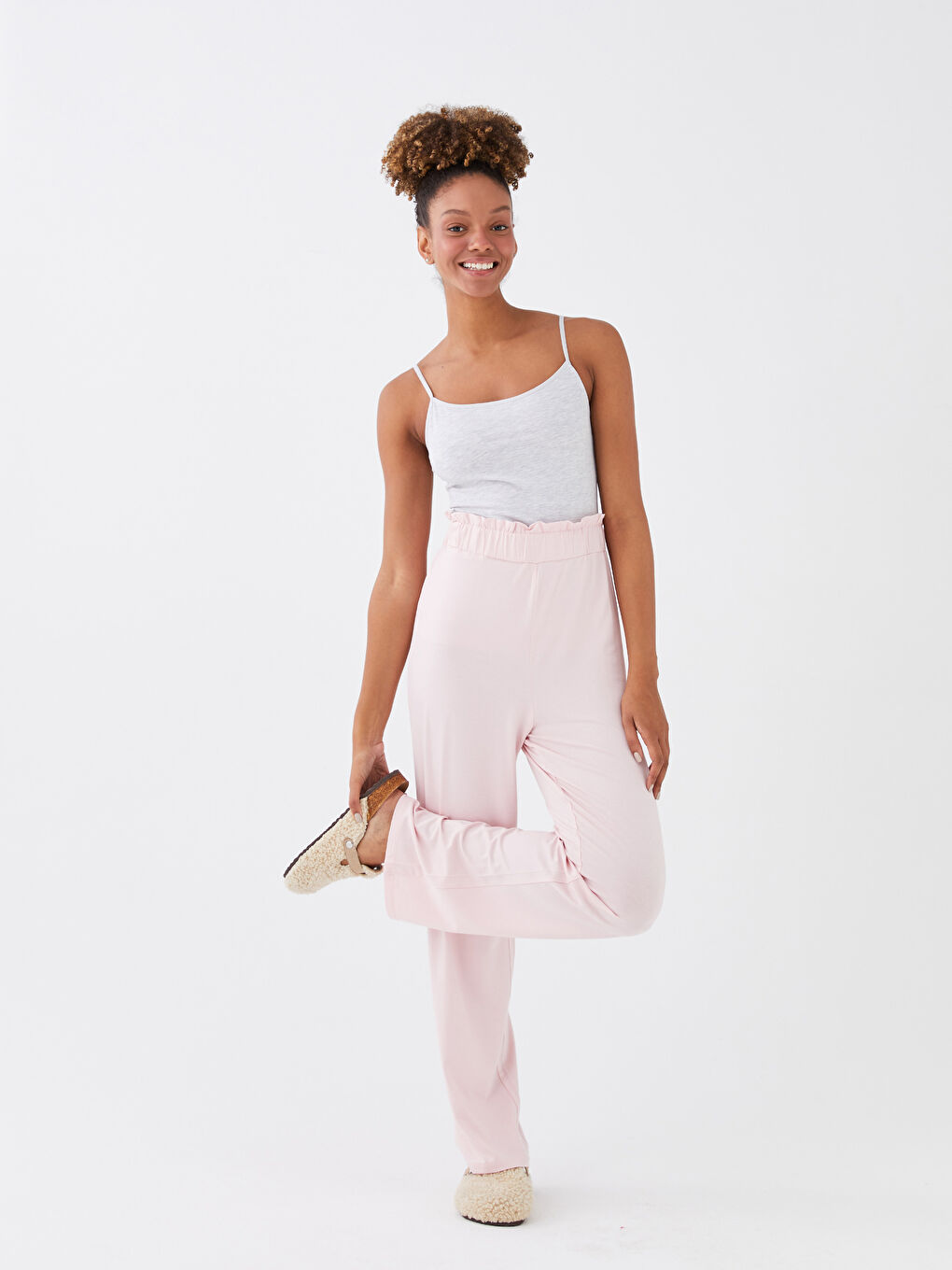LCW DREAM Pembe Kadın Beli Lastikli Düz  Pijama Altı - 1