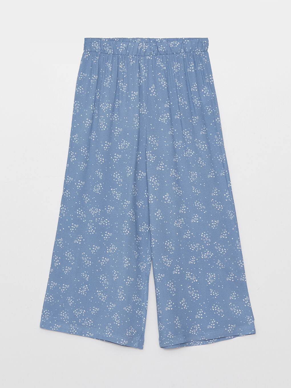 Mavi Kadın V Yaka Baskılı Kaprili Pijama Takımı-7