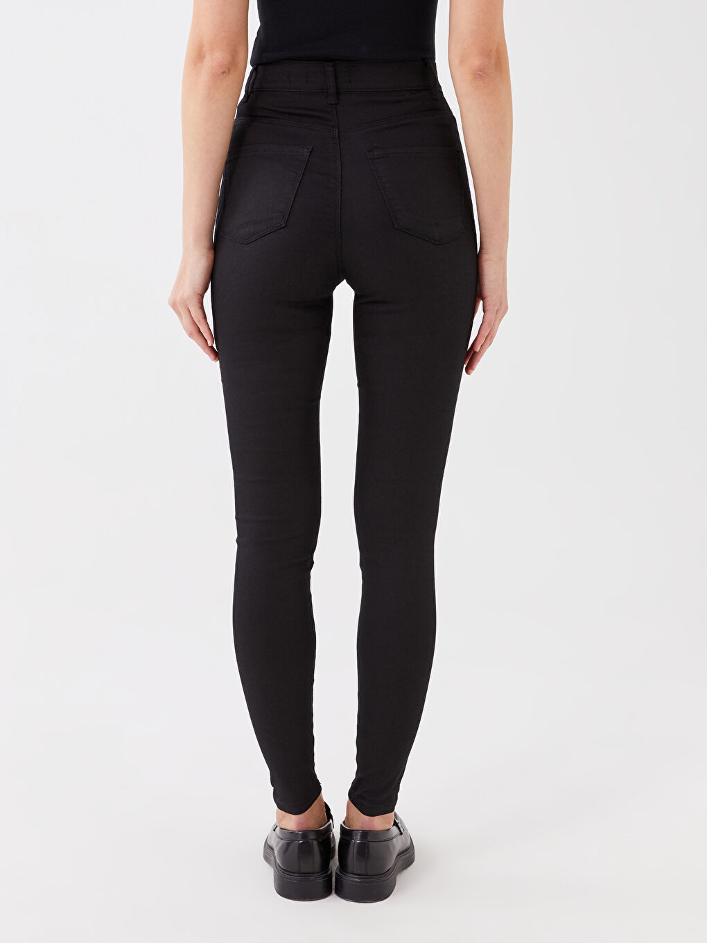 Siyah Yüksek Bel Jüpiter Süper Skinny Fit Kadın Jean Pantolon-4