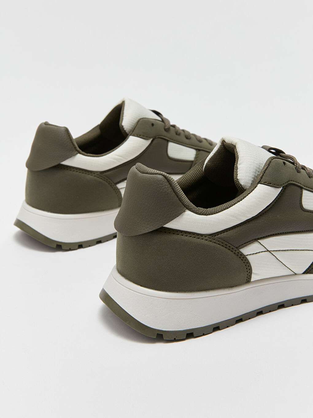 Haki Bağcıklı Erkek Spor Ayakkabı-4