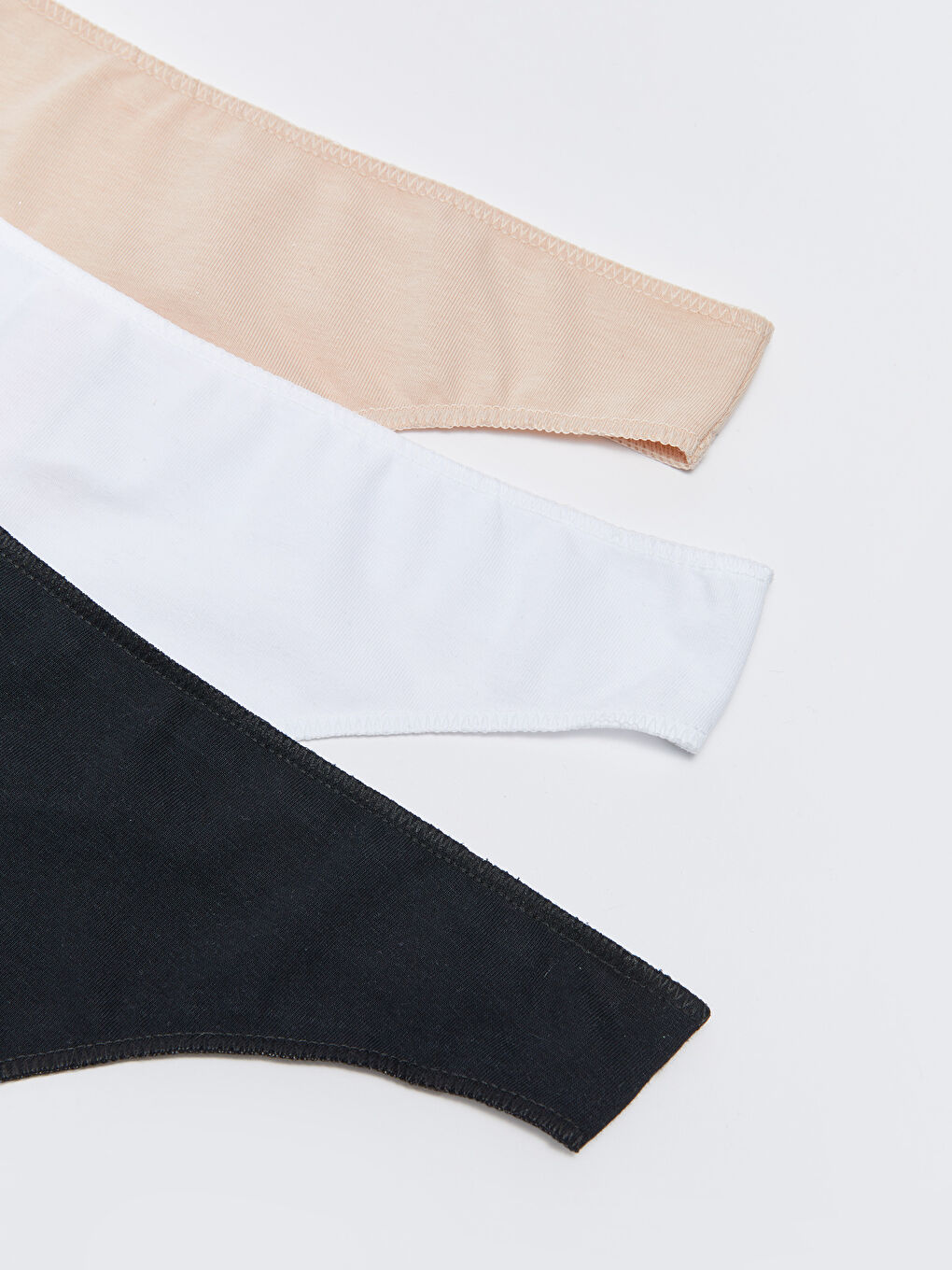 Pembe Düz Tanga Külot 3'lü Paket-7