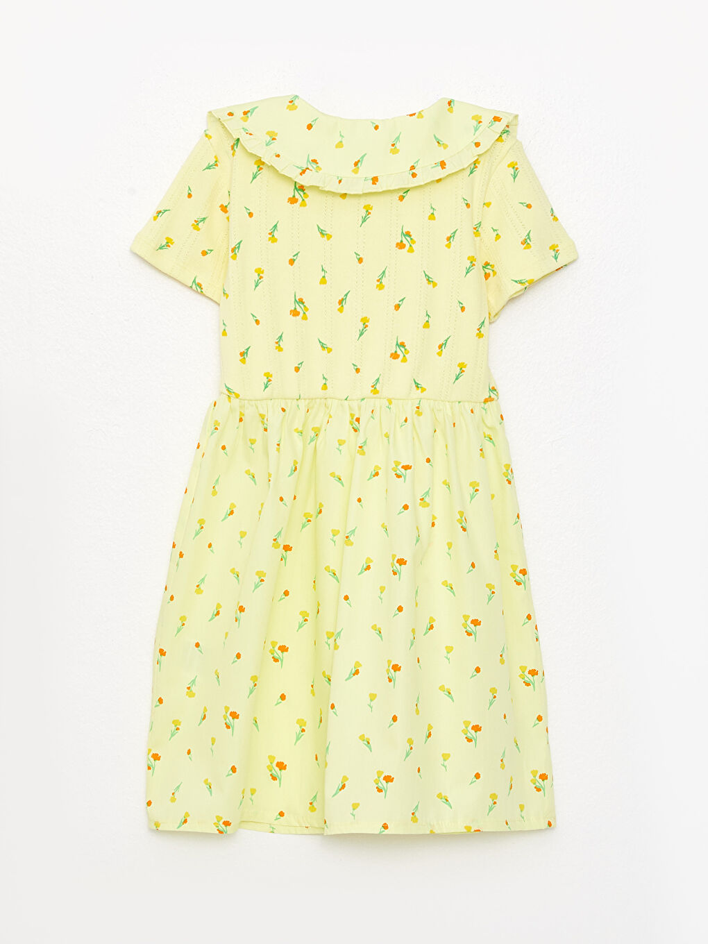 Baby Collar Short Sleeve Girls Dress-1