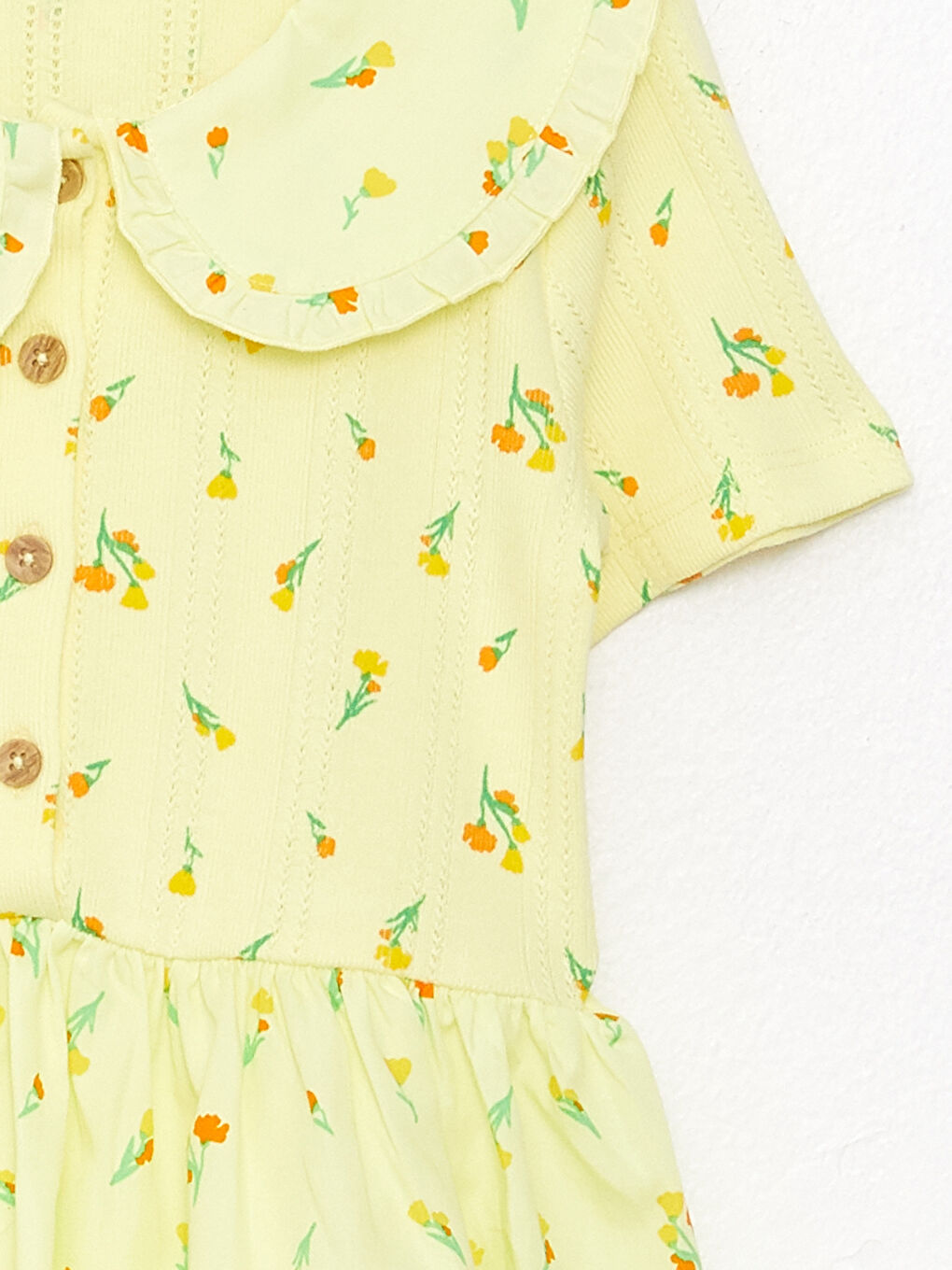 Baby Collar Short Sleeve Girls Dress-2