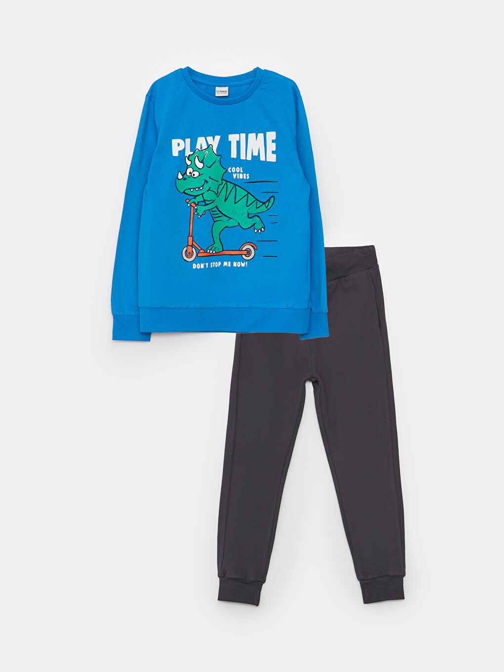 Crew Neck Printed Long Sleeve Boys' T-Shirt & Sweatpants -S35540Z4-H7M