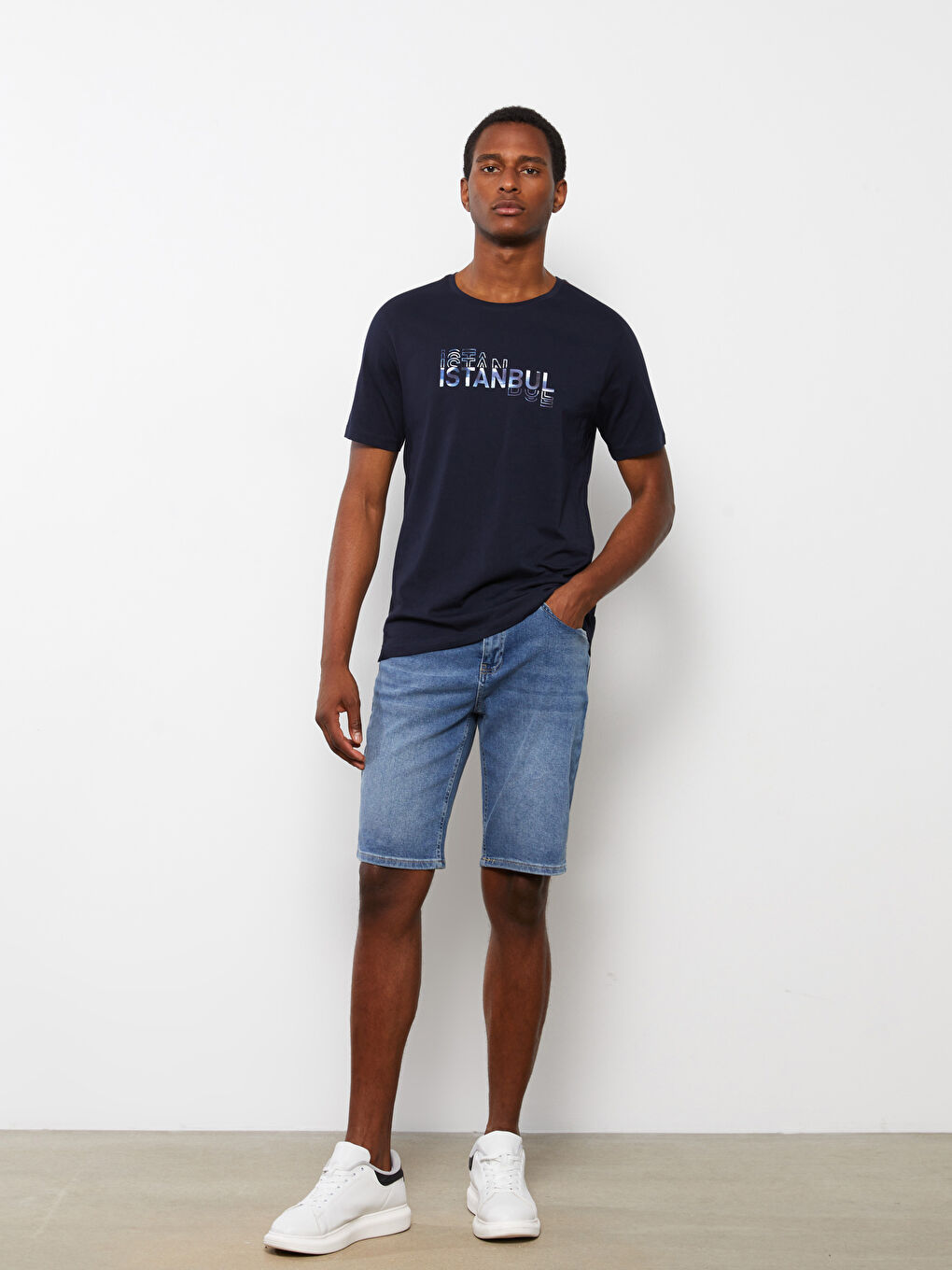 Slim Fit Mens Jean Shorts -S35588Z8-H45