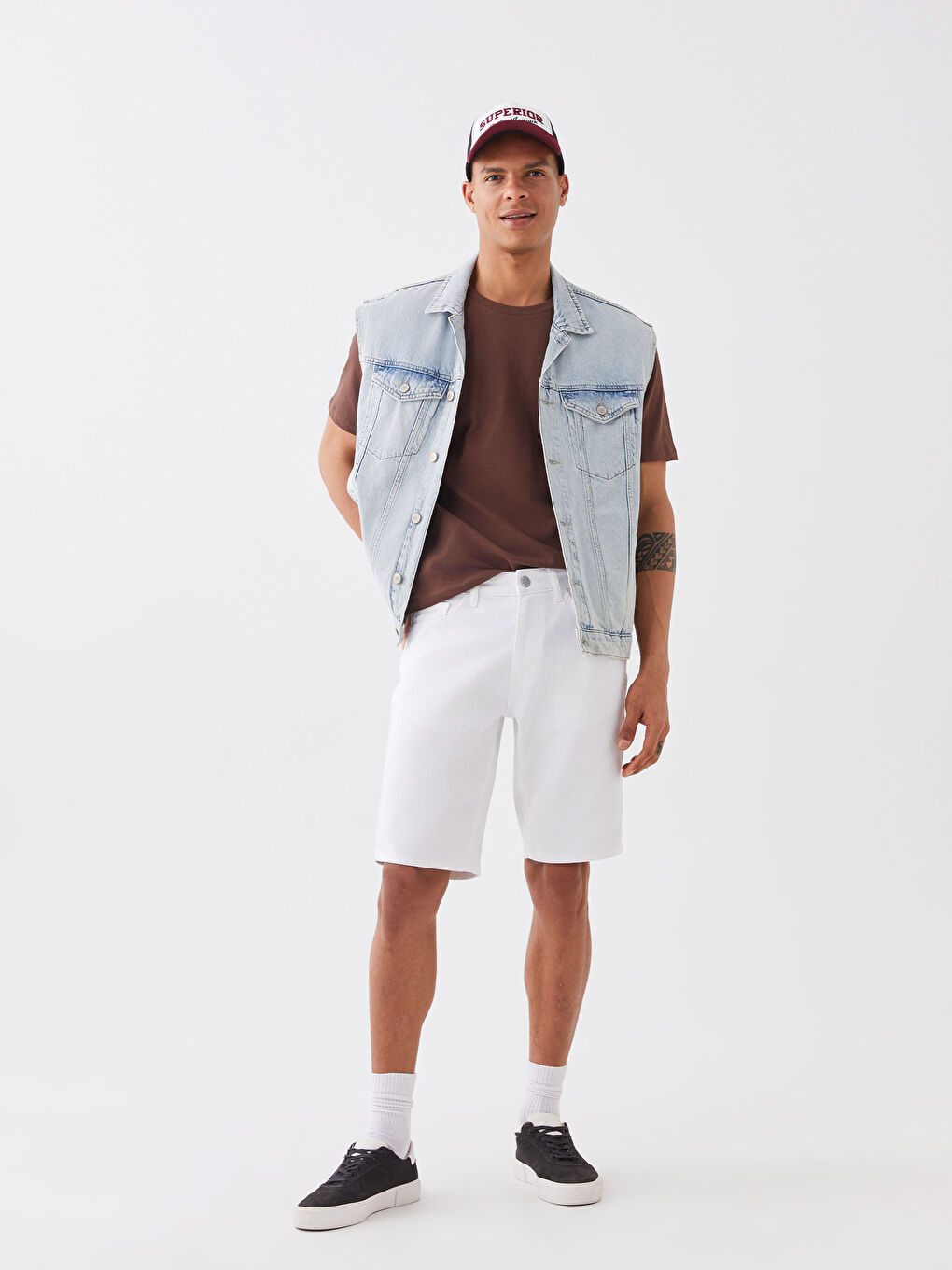 Slim Fit Men's Jean Shorts -S35589Z8-844