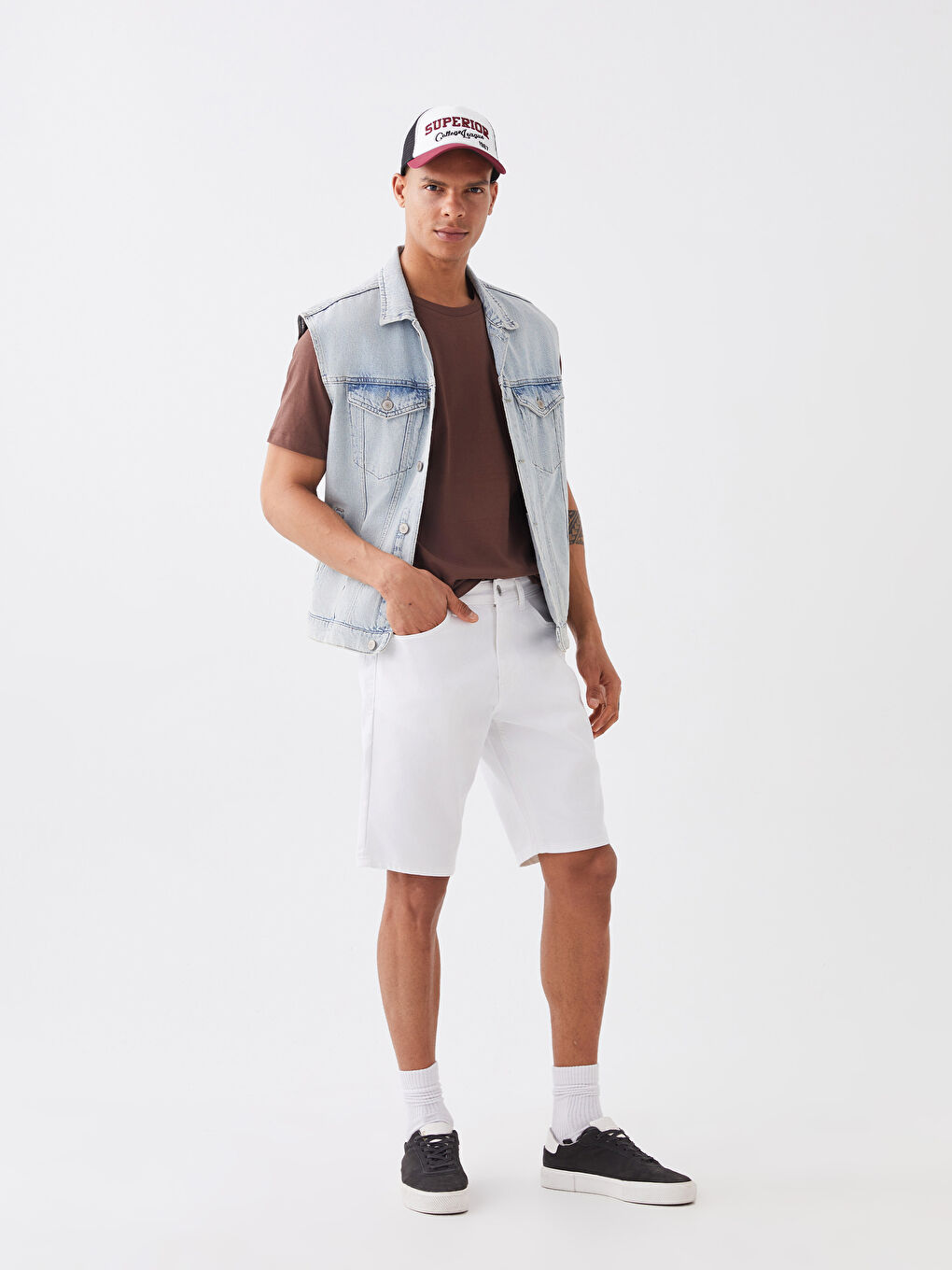Slim Fit Men's Jean Shorts -S35589Z8-844
