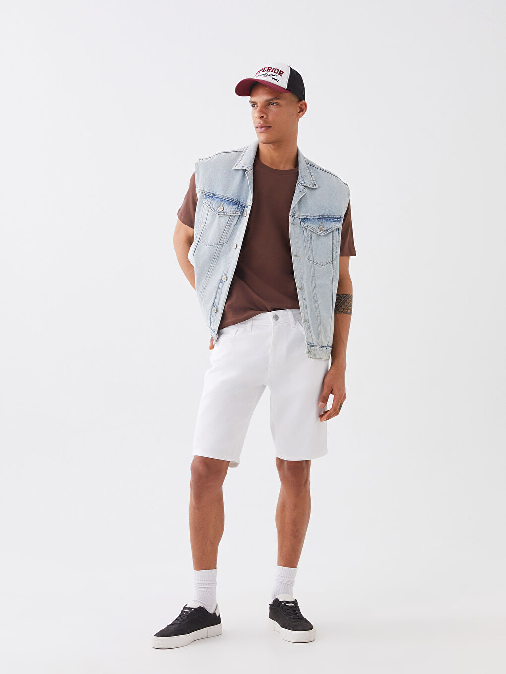 Slim Fit Men's Jean Shorts -S35589Z8-844