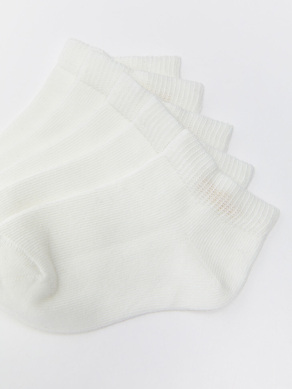Beyaz Basic Erkek Bebek Patik Çorap 5'li-2