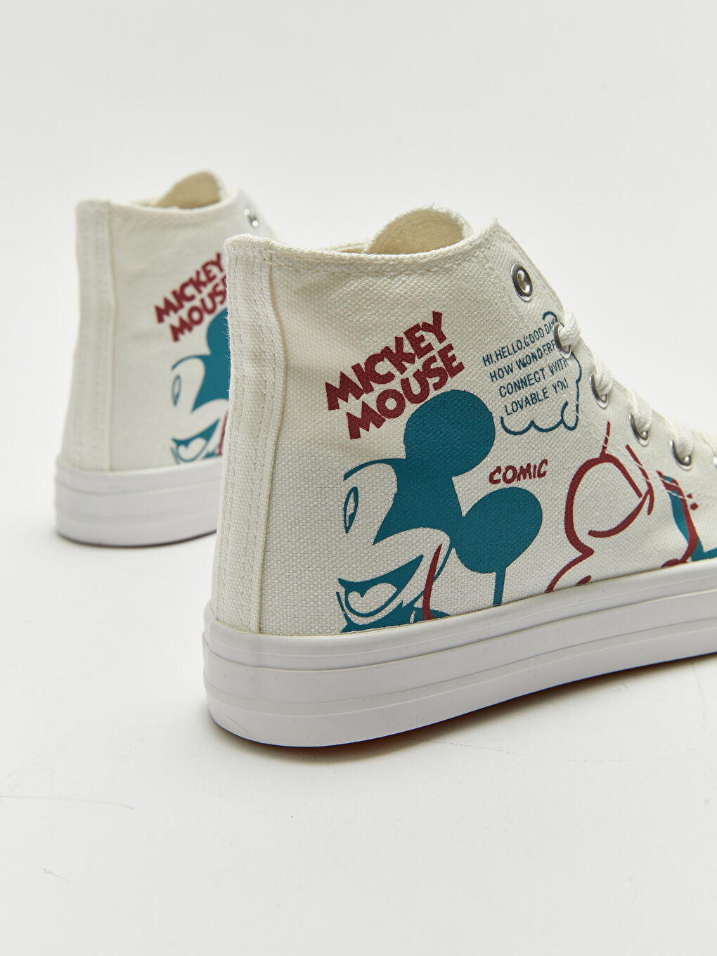 LCW STEPS Mickey Mouse Licensed Lace-Up Girls' Ankle Shoes -S35620Z4-J5E