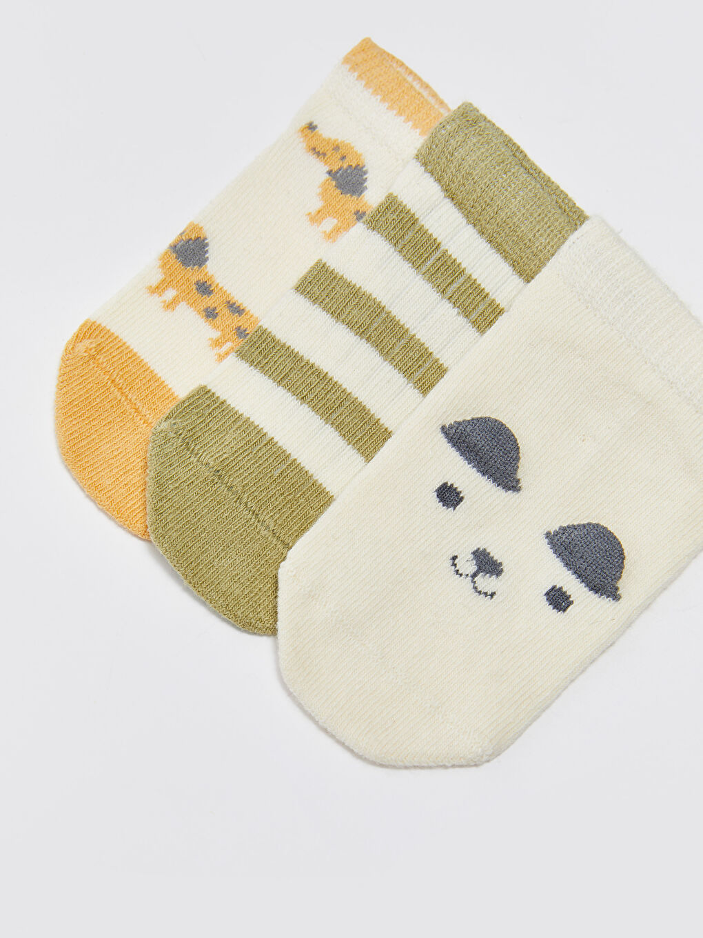 Patterned Baby Boy Booties Socks 3 Pieces-2