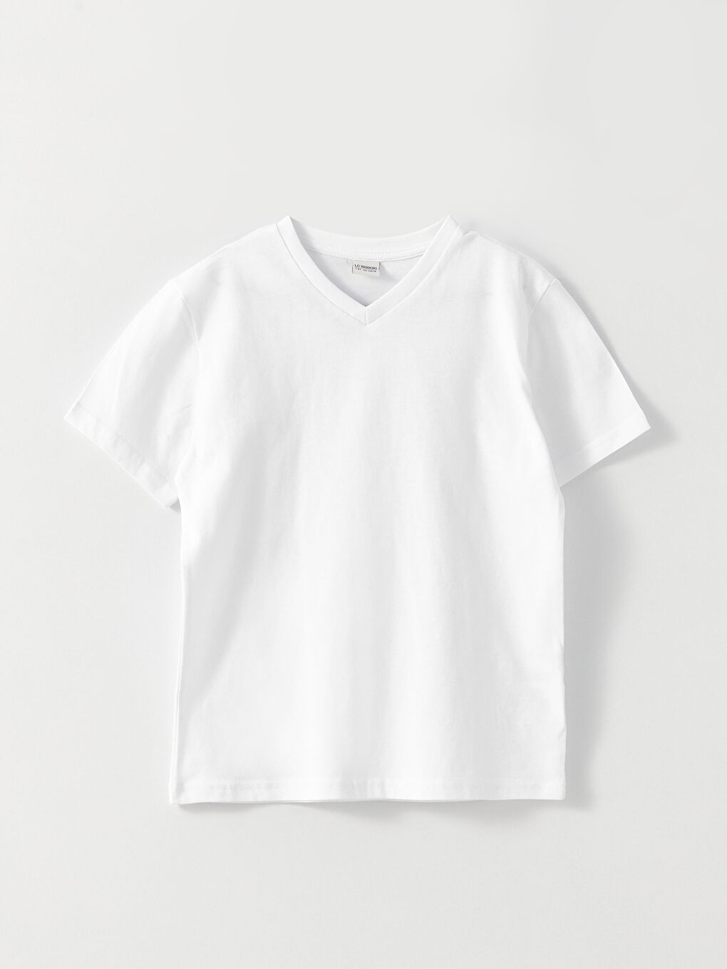 V-Neck Short Sleeve Basic Boy T-Shirt